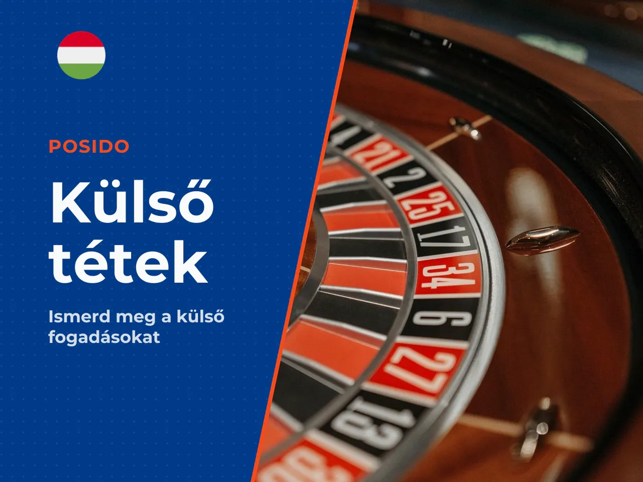 Külső tétek piros vagy fekete, páros