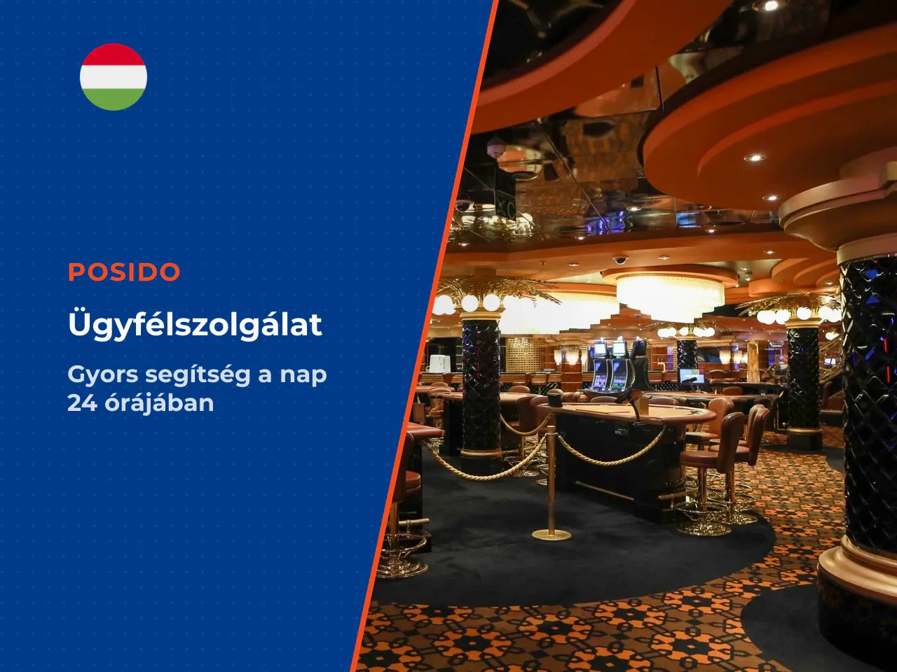 Biztonságos kapcsolatfelvétel a Posido Casino támogatással